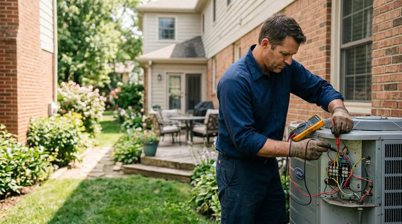 HVAC technician working near Bridgeport, AL